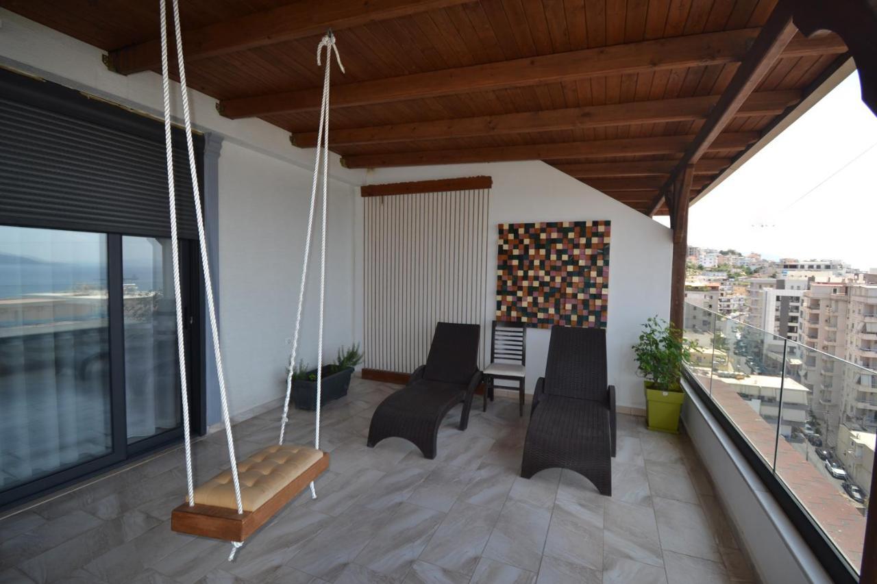Luxury Penthouse B&E Leilighet Sarandë Eksteriør bilde